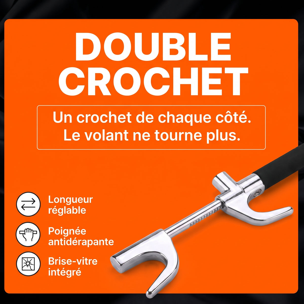 Double crochet de la barre antivol KobraLock Duo